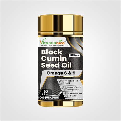 Vitaminnica Black Cumin Seed Oil 1000mg 60 Capsules Vitaminnica Healthcare