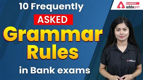 Frequently Asked Grammar Rules In Bank Exams Youtube