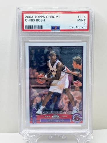 Topps Chrome Chris Bosh Rookie Rc Psa Mint Toronto Raptors