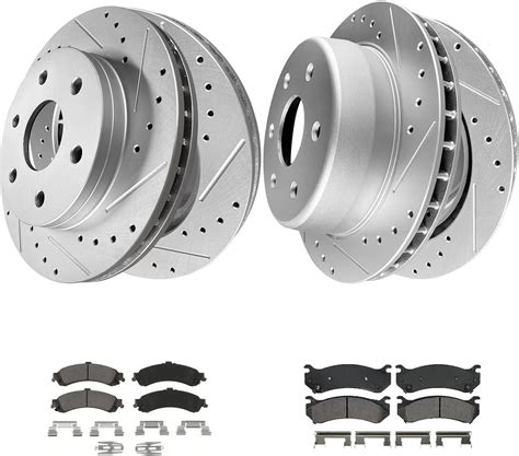 Weize Brake Pads And Rotors Kit Replacement For 2001 2006 Chevrolet Silverado 1500