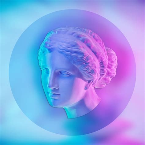 Premium Photo Statue Of Venus De Milo Creative Concept Colorful Neon