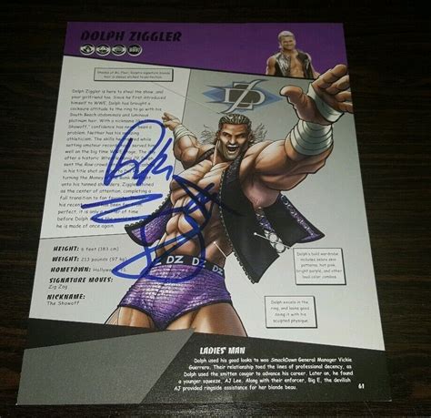 Wwe Ultimate Superstar Guide Dolph Ziggler Signed Page