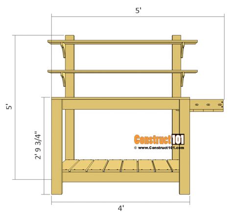 Simple Potting Bench Plans - Outdoor DIY Project - Construct101