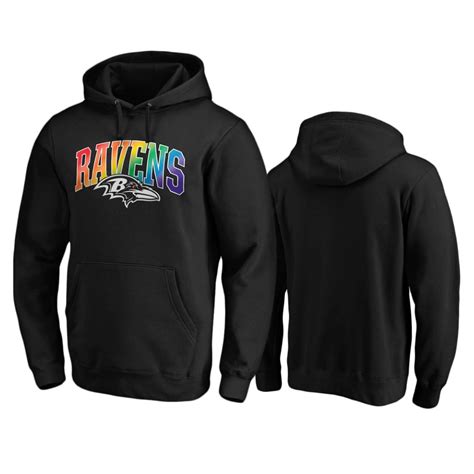 Baltimore Ravens Black Pride Logo Pullover Hoodie Nb Jersey