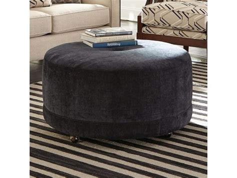 Craftmaster Accent Ottomans Round Contemporary Ottoman With Casters