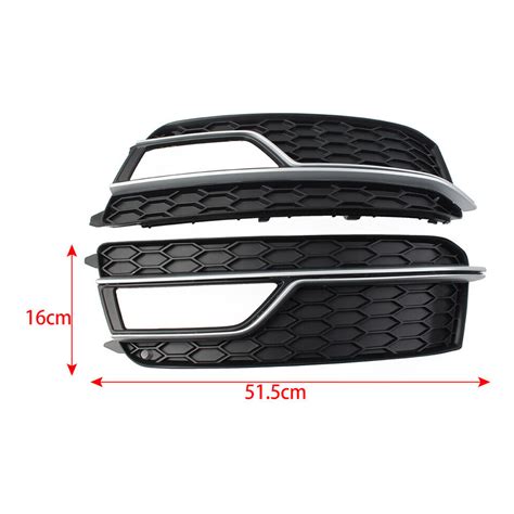 Front Bumper Fog Light Cover Grille Grill Honeycomb For Audi A S Line