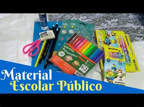 Material Escolar Da Prefeitura Youtube