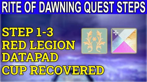 RITE Of Dawning Step 1 3 Red Legion Datapad Cup Recovered Ritual