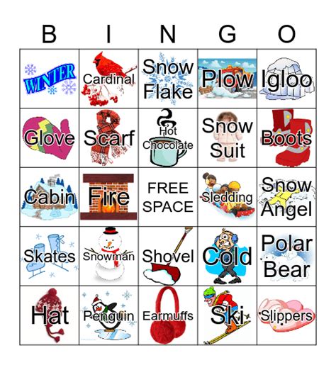 Winter Bingo Card