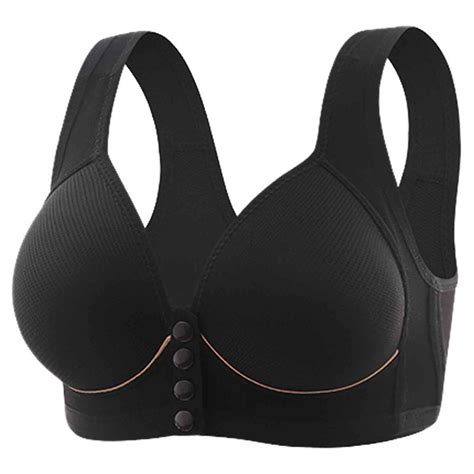 Poteti Sleeping Bra For Women Wirefree Front Closure Push Up Bras For Women Comfortable Full