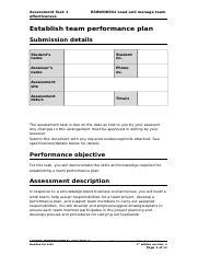 Task 1 BSBWOR502 And Meeting Times Docx Assessment Task 1