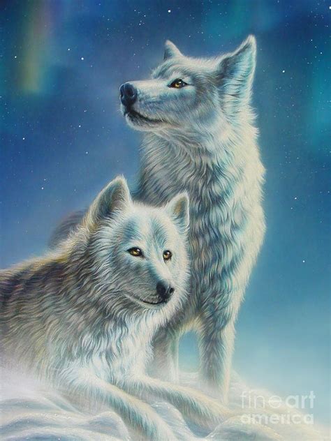 Arctic Wolves Digital Art by Adrian Chesterman