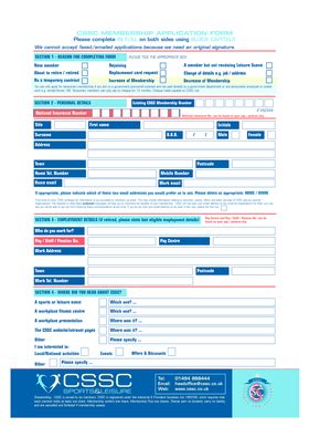 Fillable Online Membership Application Form Cssc Fax Email Print