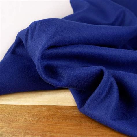 Drap De Laine Laine Cachemire Bleu Haute Couture