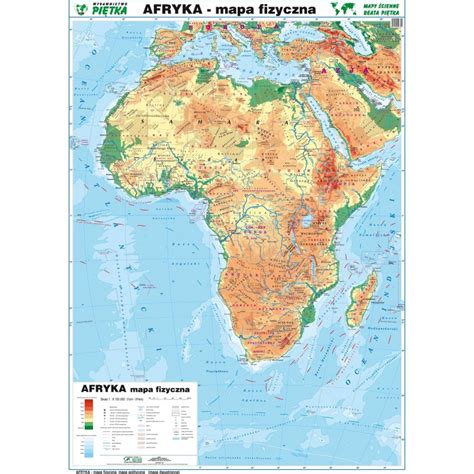 Mapa Cienna Afryki Fizyczna Polityczna X Cm A