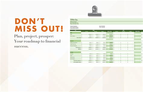 Monthly Financial Projections Template in Excel, Google Sheets ...