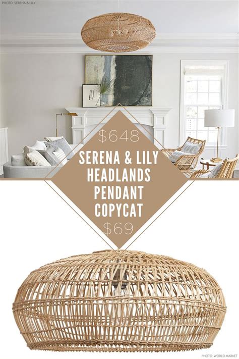 A Wicker Basket With The Words Serena Lily Headlandss Pendant Copycat