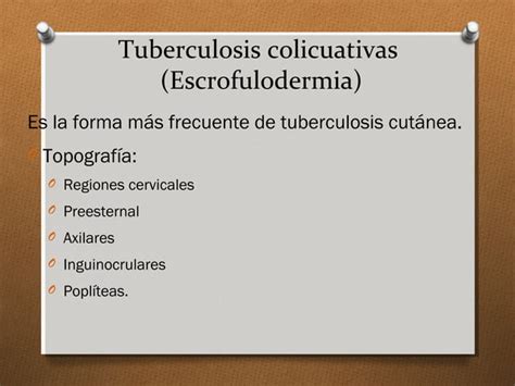 Tuberculosis Cutanea Ppt