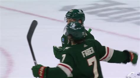 Van Min Brodin Scores Goal Against Casey Desmith Minnesota Wild