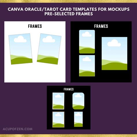 Oracle Tarot Card Mockup Canva Templates