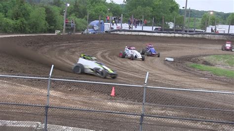 Wilmot Raceway Wiisconsin Wingless Sprint Series Heat Race Youtube