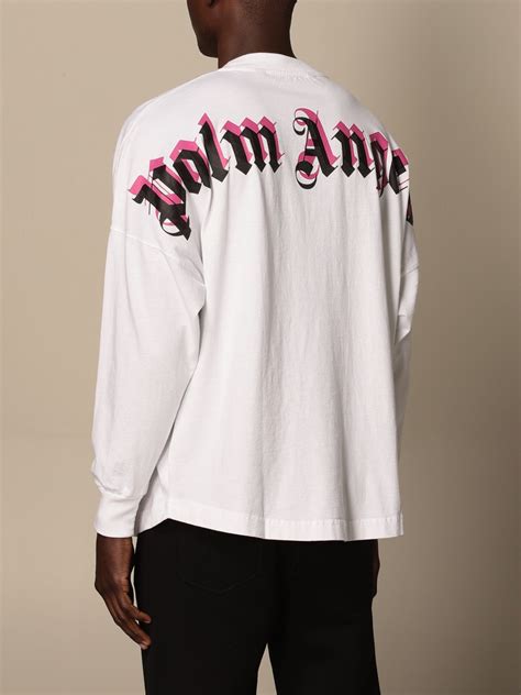 Palm Angels Long Sleeve T Shirt With Maxi Logo T Shirt Palm Angels