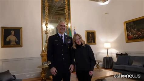 Spazio La Premier Giorgia Meloni Ha Incontrato L Astronauta Italiano