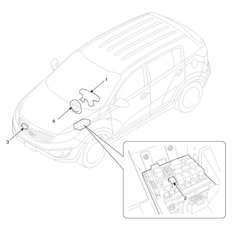 Kia Sportage Components And Components Location Horn Body