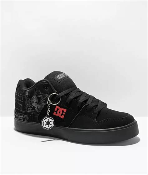 DC x Star Wars Pure Mid Black & Red Skate Shoes