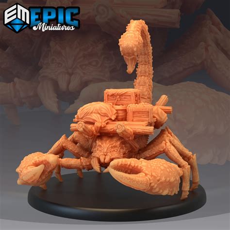 Escorpião Gigante Animal De Carga Mythical Desert Epic Miniatures