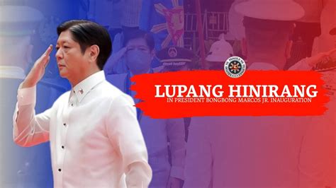 Lupang Hinirang President Bongbong Marcos Jr Inauguration 2022