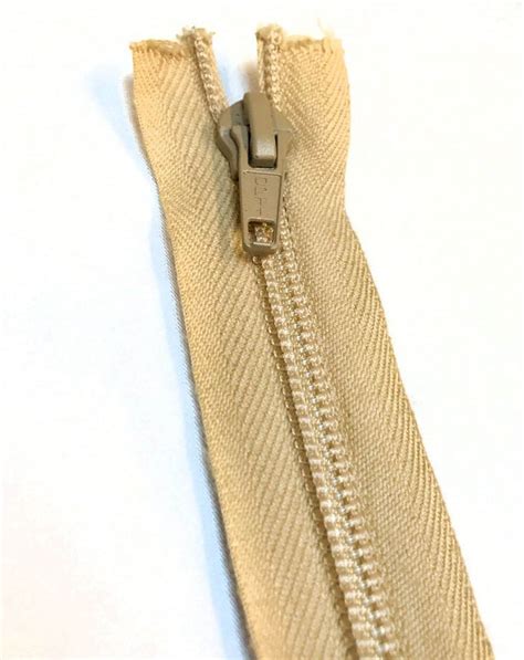 Opti Zipper Nylon Zip In Beige Colour Cm Etsy