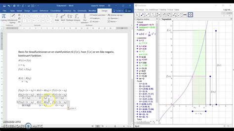 Bevis For Arealfunktion Som Stamfunktion Til Fx Youtube