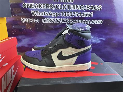 AIR JORDAN 1 RETRO HIGH OG black purple toe QC : r/Pandabuy