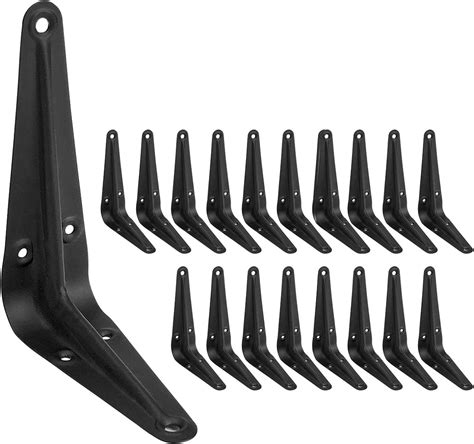 Buy Pack Shelf Brackets X Inch Heavy Duty Black Metal Floating