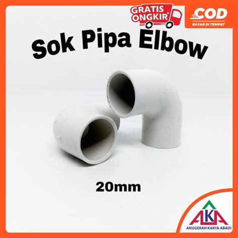 Jual Sok Pipa Elbow Knee 20mm Untuk Pipa Listrik Keni PVC Putih