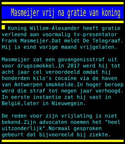 Nos Teletekst On Twitter Masmeijer Vrij Na Gratie Van Koning Https