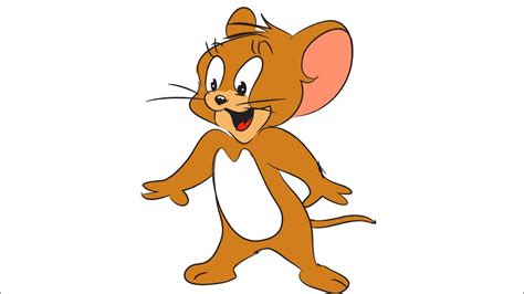 JERRY MOUSE. DRAWING TUTORIAL (ADOBE ILLUSTRATOR AND ADOBE PHOTOSHOP ...