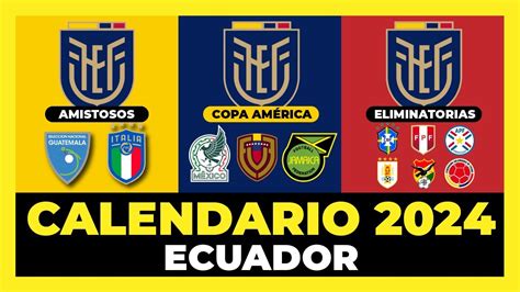 Calendario Ecuador Preol Mpico Amistosos Copa Am Rica Y