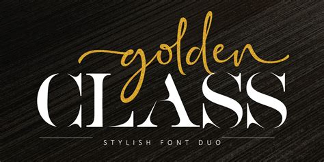 Golden Class Font Duo Font