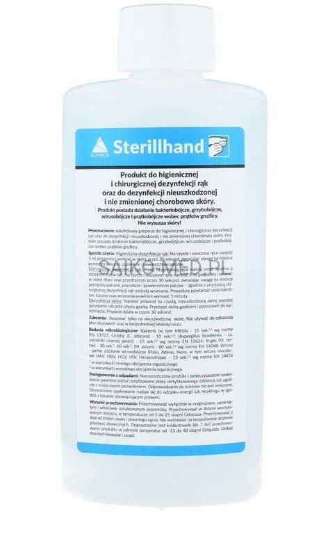 Sterillhand Ml Preparat Do Higienicznej Oraz Chirurgicznej