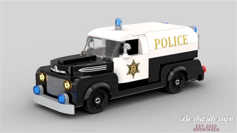 Lego Moc Vintage Police Van By Besbasdesign Rebrickable Build With Lego