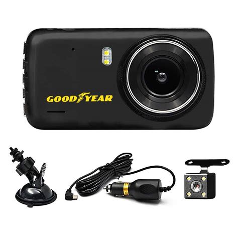 Goodyear P Full Hd Dual Lens Dash Cam In Car Video Recorder Rear