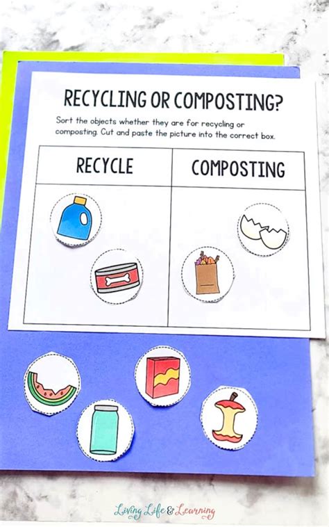 Recycling Worksheets for Kids