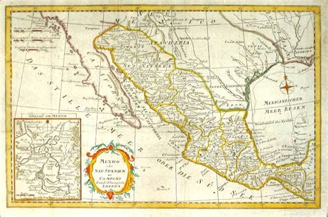 Mapa De Mexico 1700