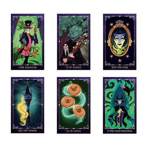 タロットカード 正規販売店 ディズニー ヴィランズ タロット（英語版） Disney Villains Tarot Deck And Guidebook ディズニー 悪役 占い 1110