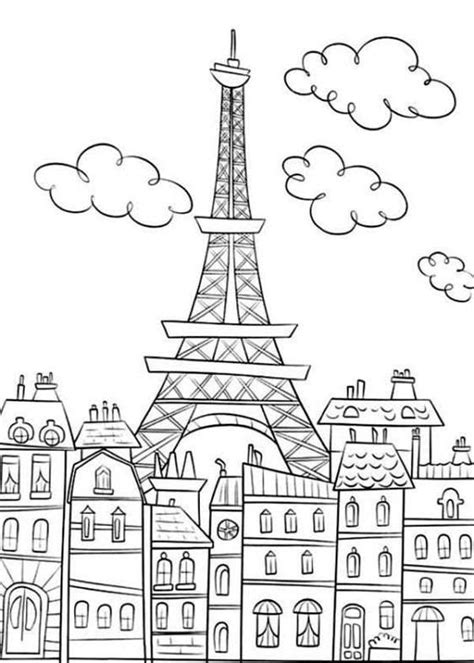 Coloriage Tour Eiffel Paris T L Charger Et Imprimer Gratuit Sur