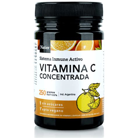 VITAMINA C CONCENTRADA POLVO NATIER 250 Grs Sistema Inmune Activo