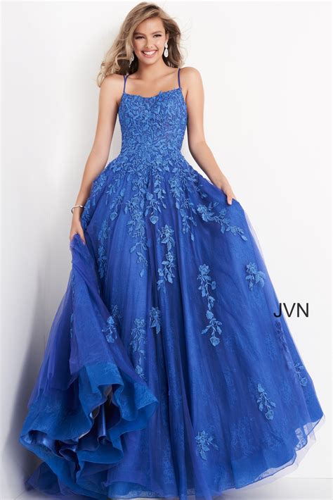 Jvn Royal Tie Back Embroidered Prom Ballgown