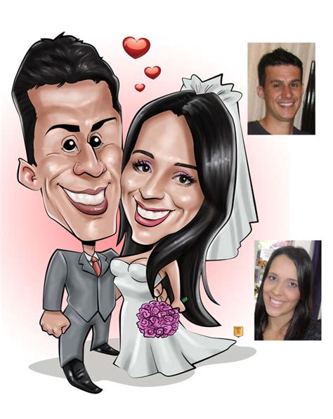 Caricatura Para Convite De Casamento Teste